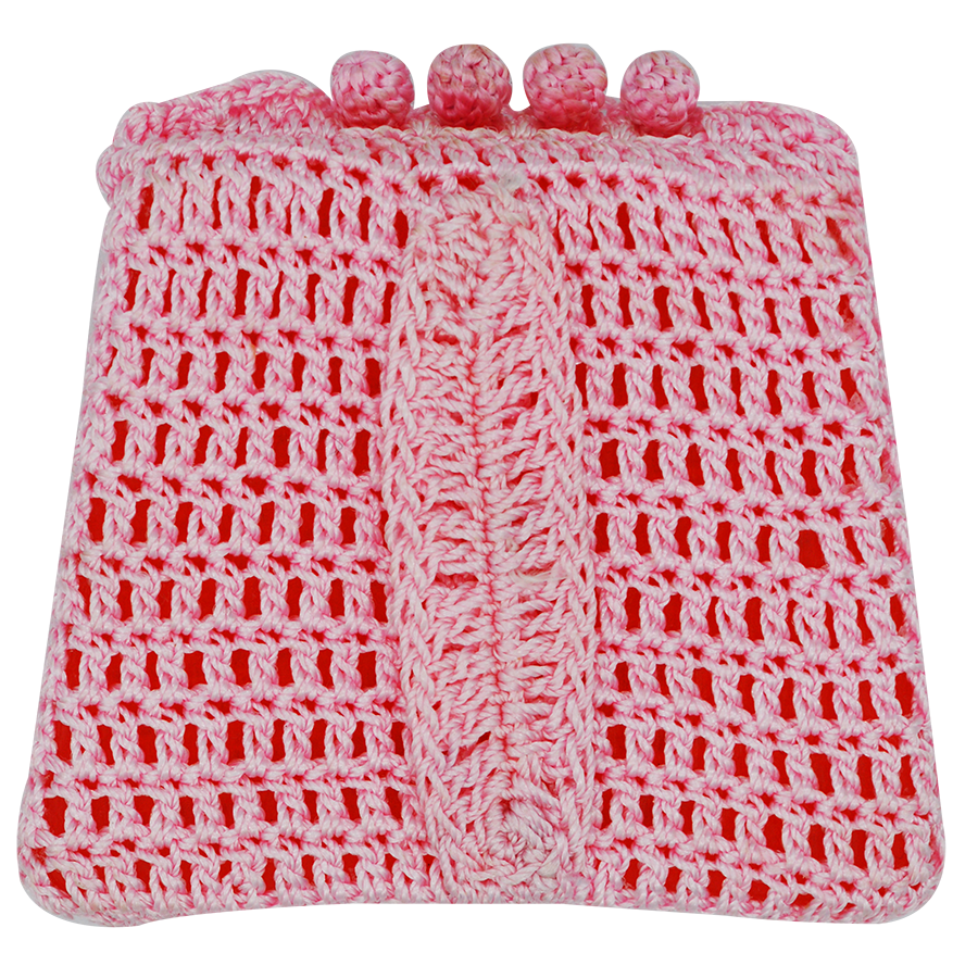 Χειροποίητο Σαπούνι μέσα σε crochet Τριαντάφυλλο 75g