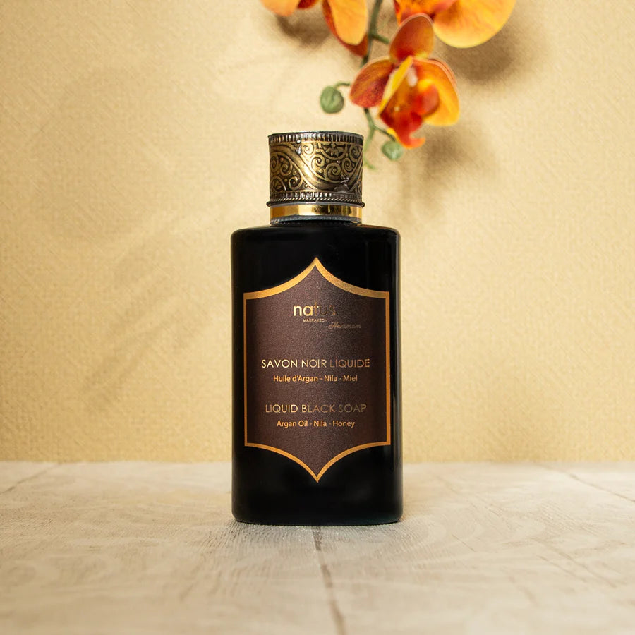 Αφρόλουτρο με μαύρο σαπούνι beldi, μέλι, argan, Nila 200ml