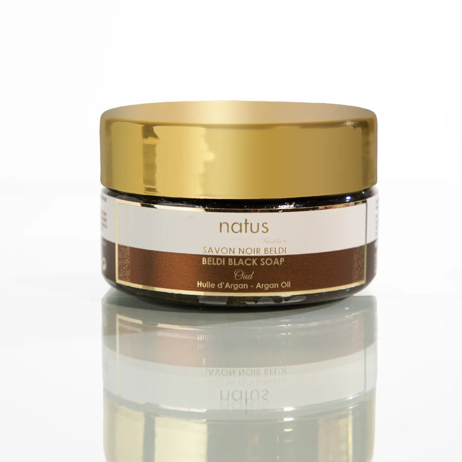 Παραδοσιακό Μαύρο Σαπούνι (Beldi) με Oud I 75g